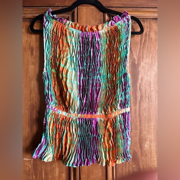 Tie dye 100% silk top - Picture 4 of 4